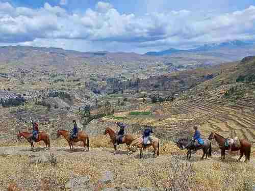 randonnée équestre dans le canyon de colca